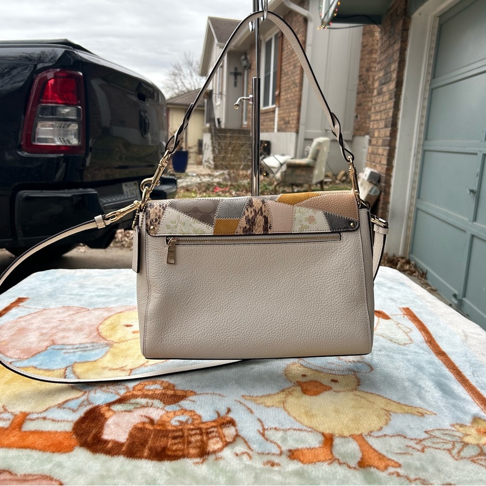 Coach Beige And Multicolor Patchwork Shoulder Bag - image 2